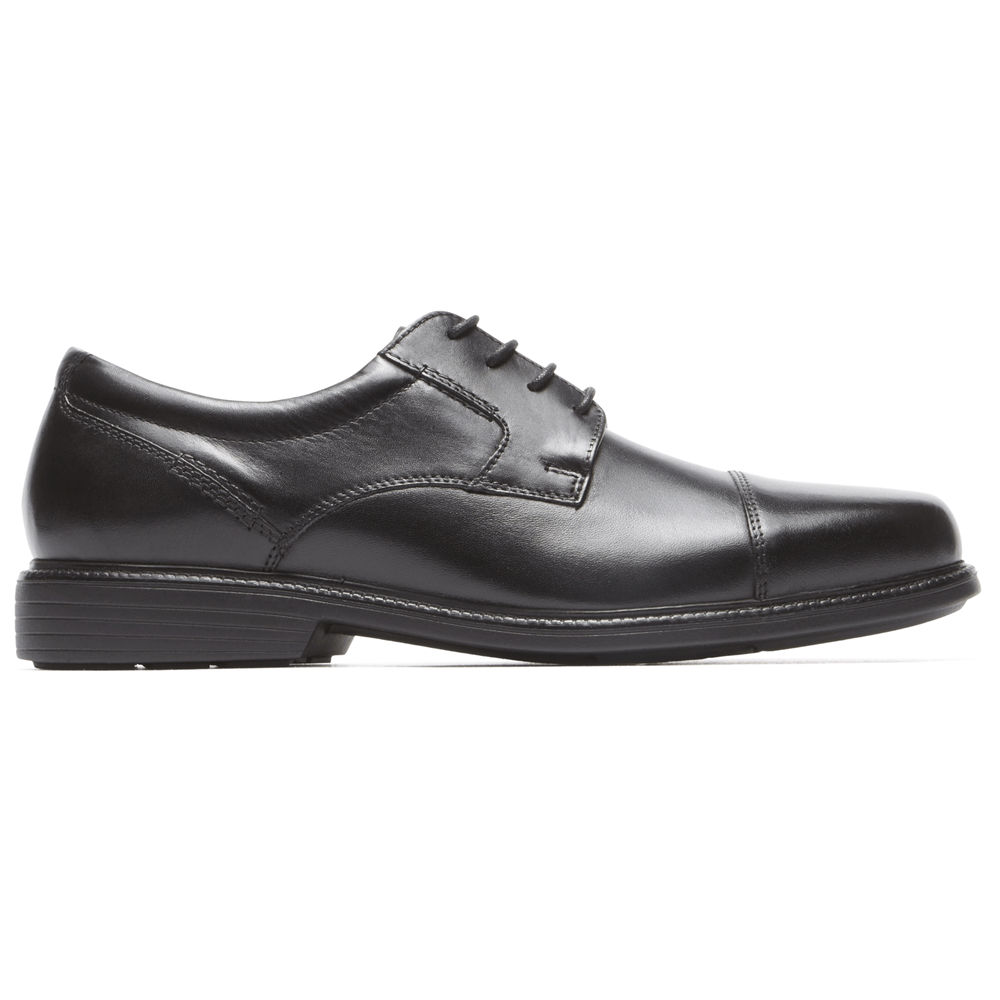 Rockport Oxfords Herre Svart - Charles Road Cap Toe - IHRN51038